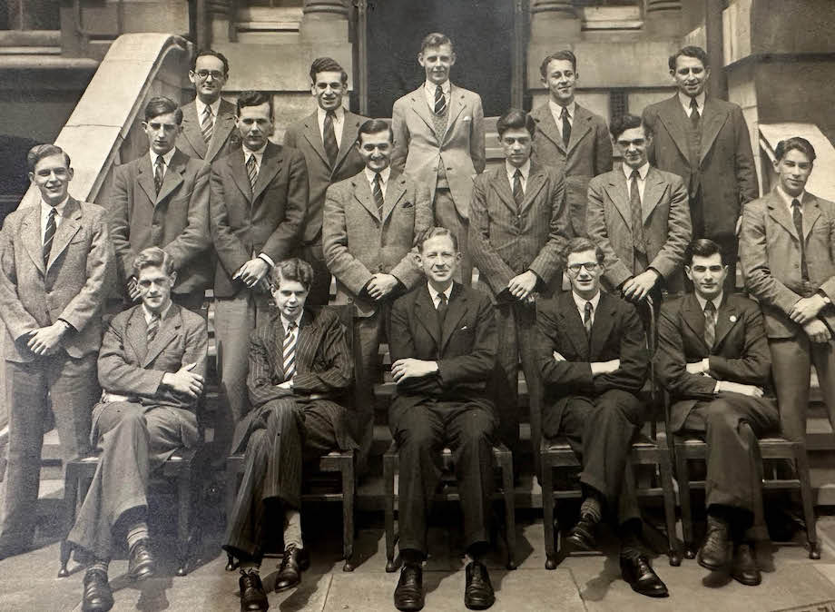 Wilf Selley (far left) and his year group, circa 1941